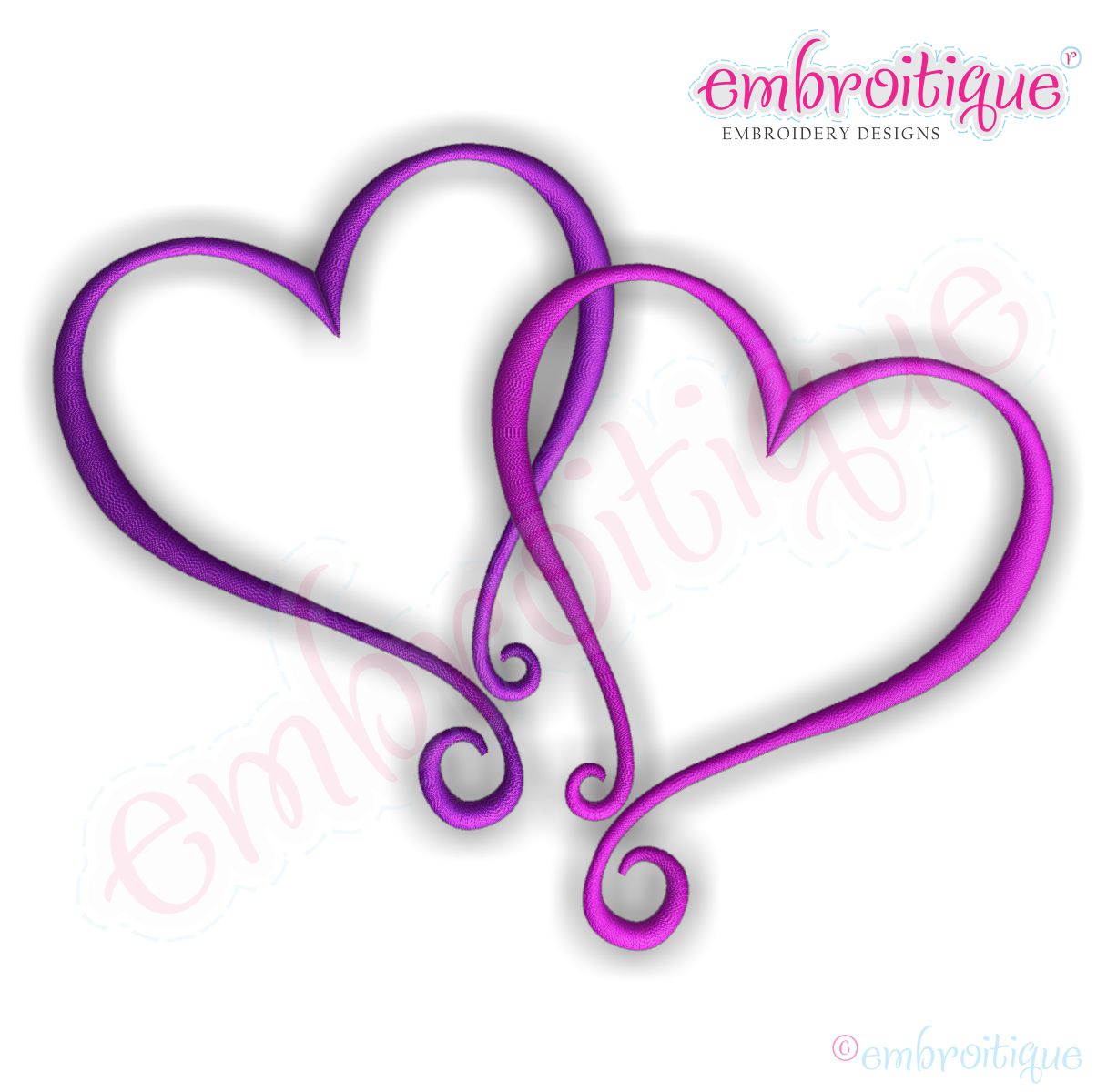 April   June   Curly Heart Double Embroidery Design On Sale Now At    