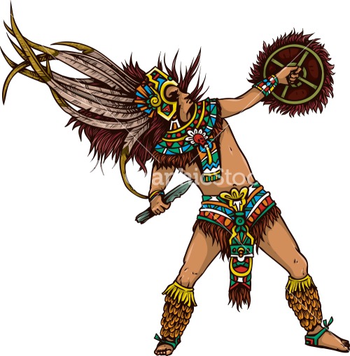 Aztec Warrior Vector