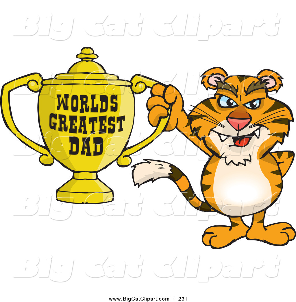 Big Cat Cartoon Vector Clipart Of A Smiling Tiger Wildcat Character