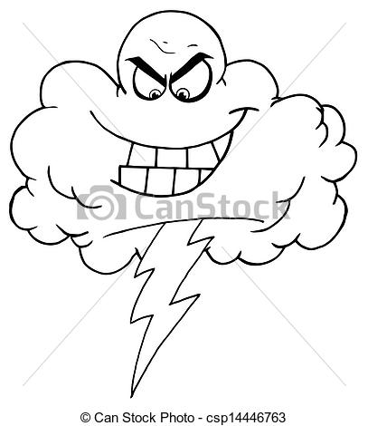 Black And White Evil Lightning Storm    Csp14446763   Search Clipart