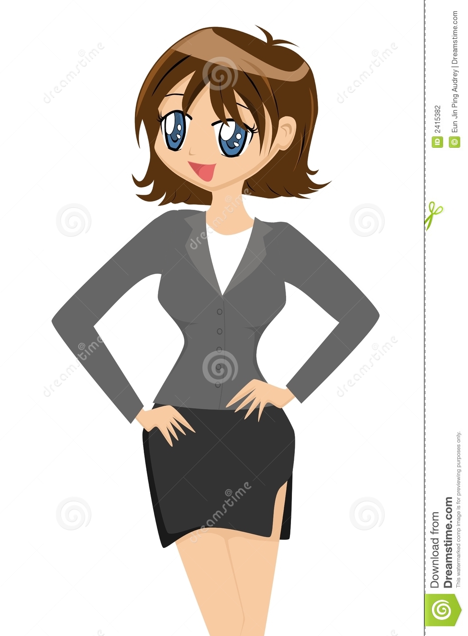 Cartoon Lady In Business Suit Stock Photography   Image  2415382