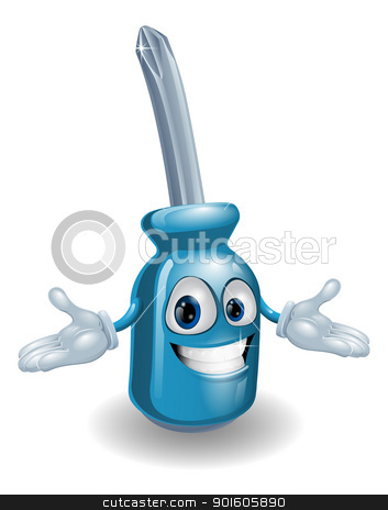 Cartoon Screwdriver Person Stock Vector Clipart An Illustration Of A