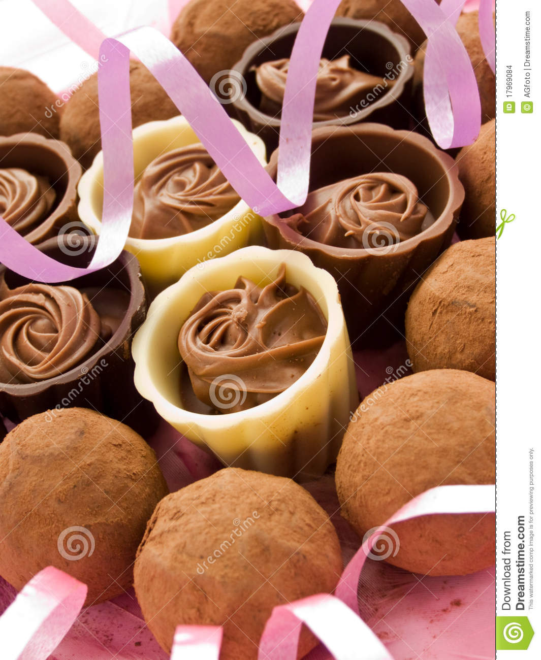 Chocolate Truffles And Pralines For Valentine S Day  Shallow Dof
