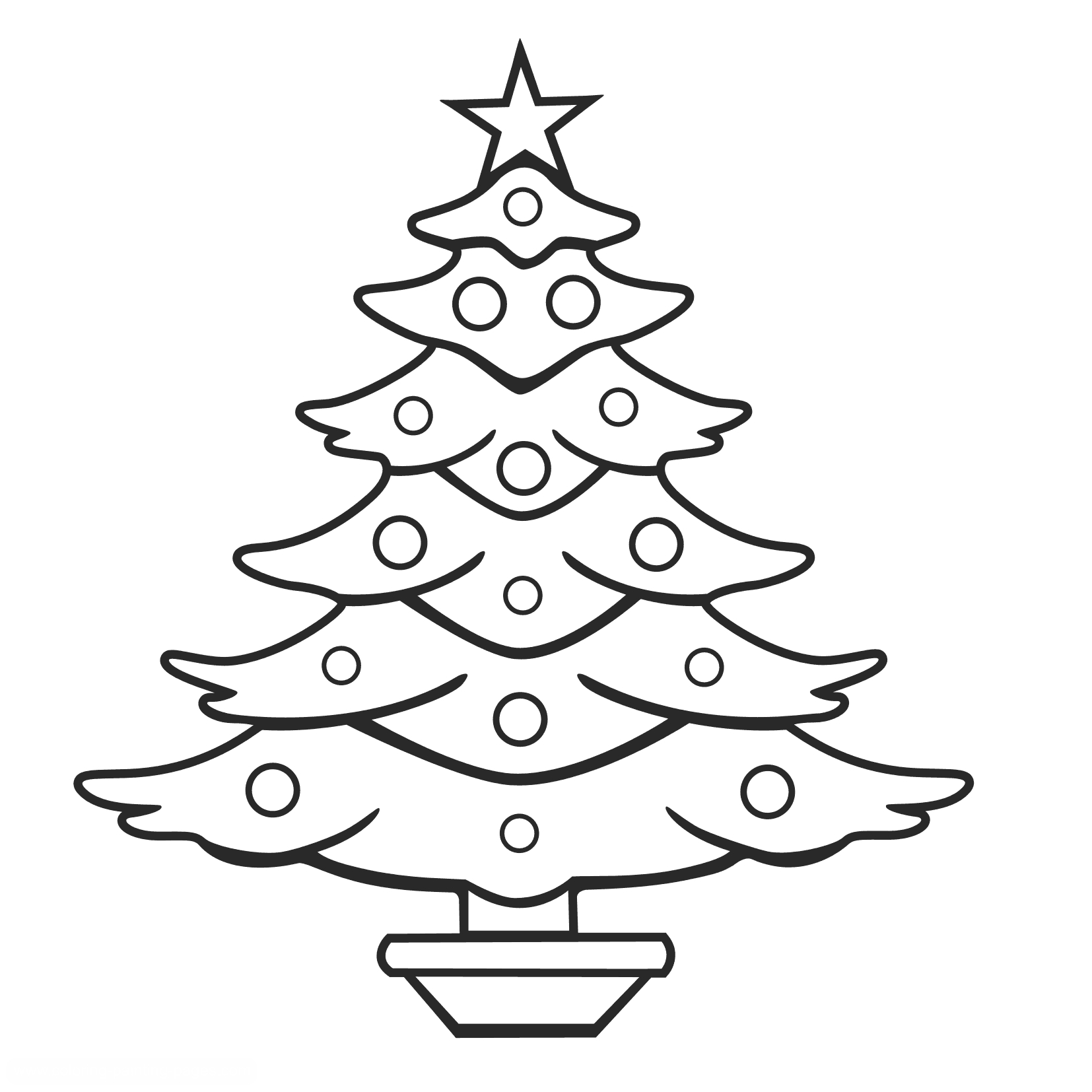     Christmas Tree Coloring Pages For Kids Free Printable   Coloring Point