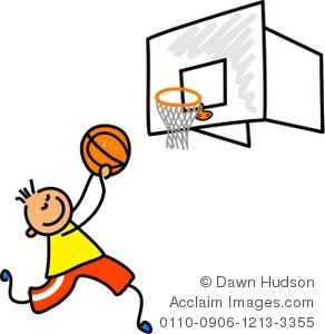Clipart Illustration Of A Little Boy Playing Basketball   Acclaim