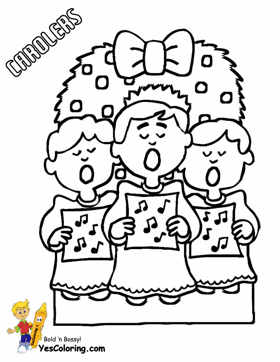 Coloring Pages Book For Kids Boys Com  Boys Carolers