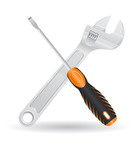 Crossed Screwdriver And Screw Wrench Icon 26974 Icons And Emblems    