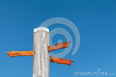     Direction Signs On A Beach Pole Stock Photography   Image  30080572