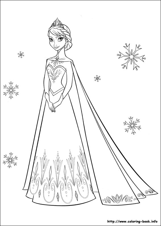Elsa From Frozen Coloring Page