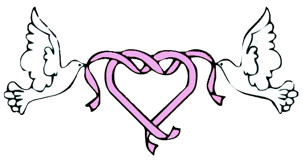 Free Double Hearts Wedding Clipart Gif