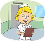 Illustration Of A Female Nurse Making Some Notes Cap Young