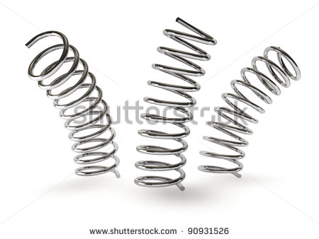 Metal Spring Clip Art Metal Spring Isolated On White