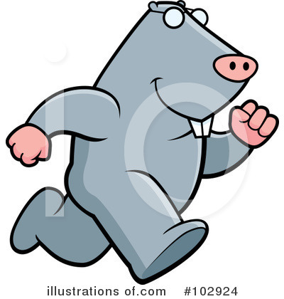 Mole Waving From A Hole Royalty Free Vector By Alex Bannykh Clipart