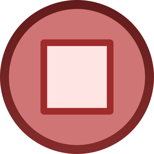 Red Stop Button Plain Icon Clip Art At Clker Com   Vector Clip Art