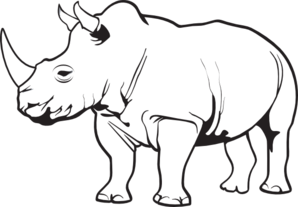 Rhino Clipart Black And White   Clipart Panda   Free Clipart Images