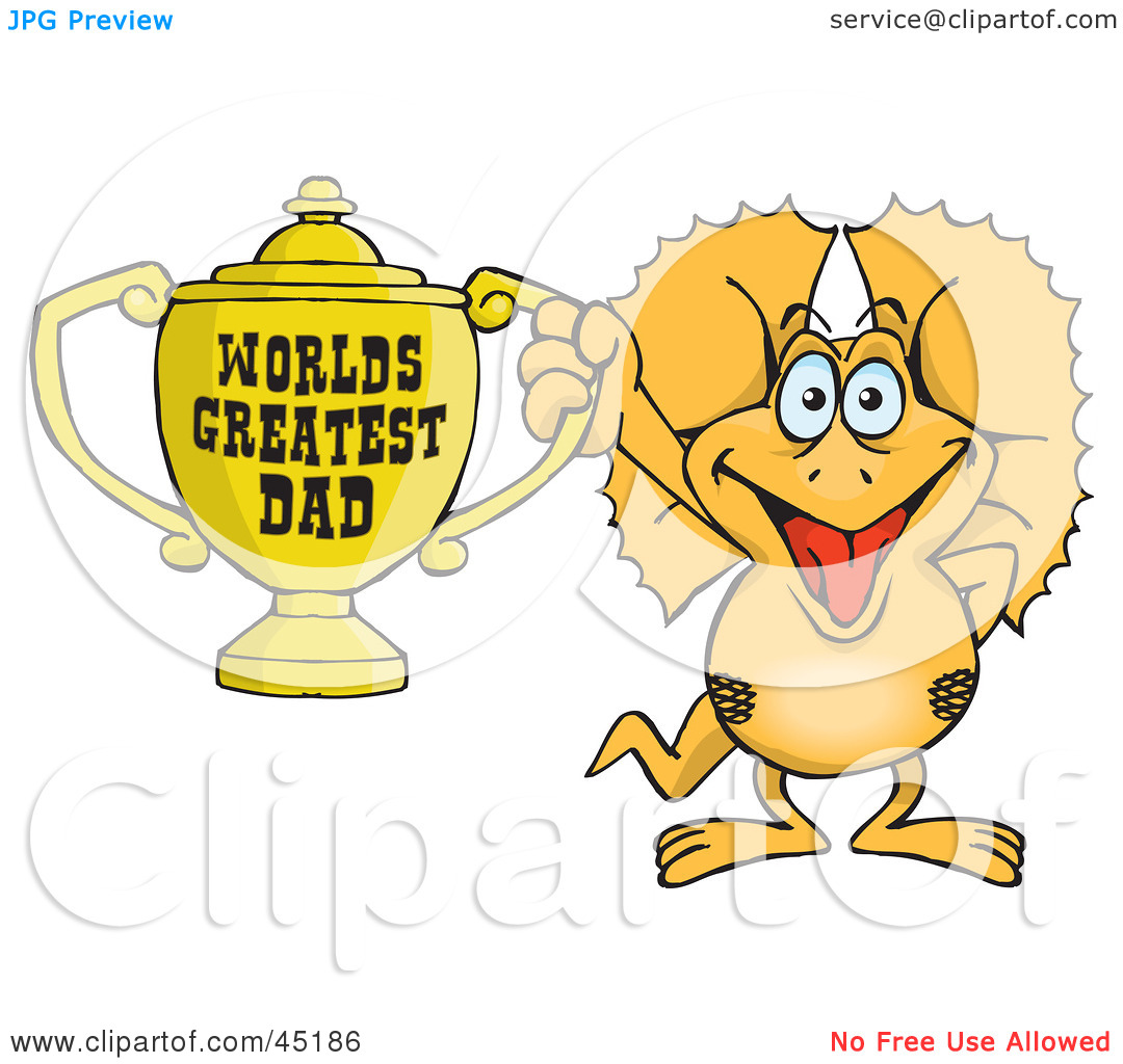 Royalty Free  Rf  Clipart Illustration Of A Frilled Lizard Character