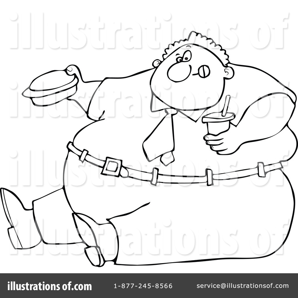 Royalty Free  Rf  Fat Man Clipart Illustration By Djart   Stock Sample