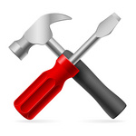 Tools   Crossed Screwdriver And Hammer 9508 Objects Download