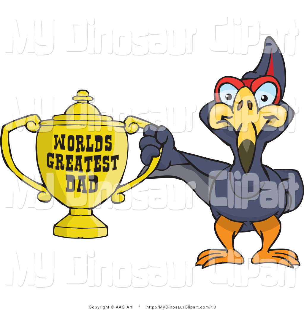 Vector Clipart Of A Worlds Greatest Dad Pterodactyl