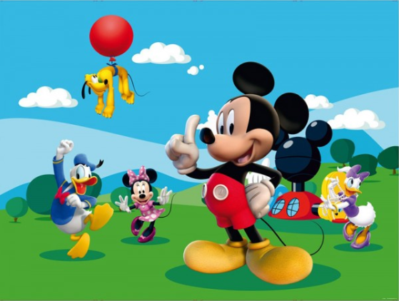 And Friends Wall Covering For Children Pluto Donald Mickey Mouse