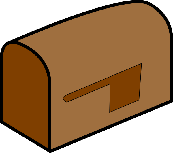 Brown Mailbox Clip Art At Clker Com   Vector Clip Art Online Royalty    