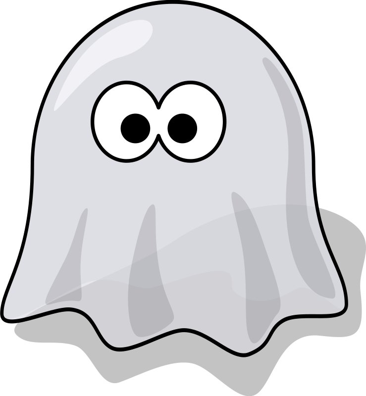 Free Stock Photo   Illustration Of A Cartoon Halloween Ghost     12084