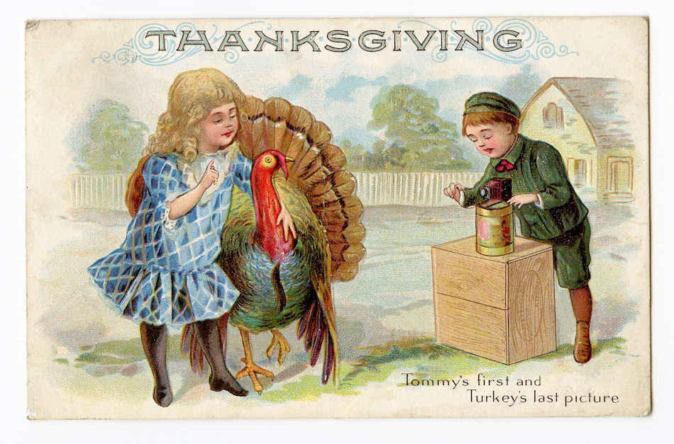 Free Thanksgiving Clip Art   Turkey With Cute Girl And Boy   The