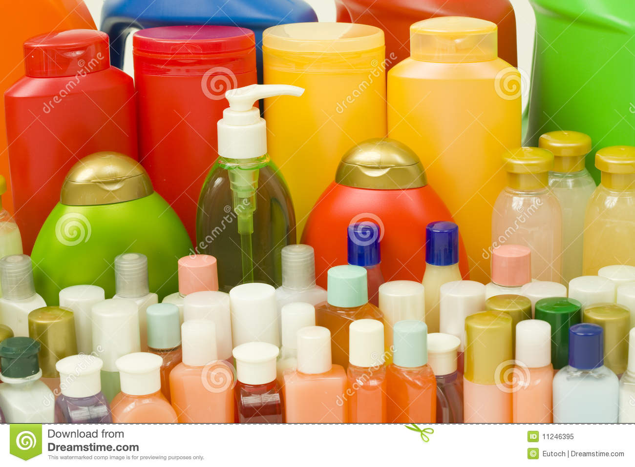 Hygiene Products In Colorful Bottles Royalty Free Stock Photo   Image