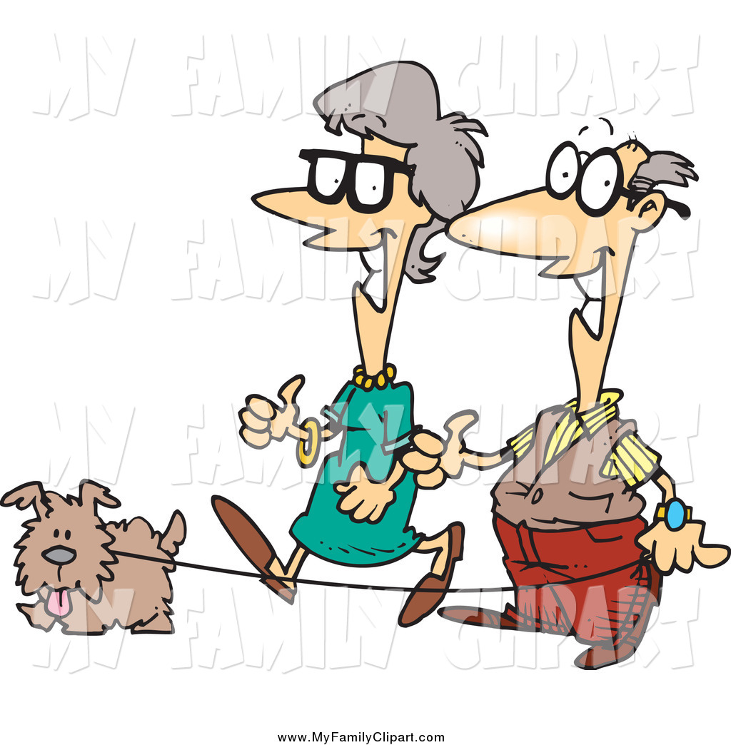 Larger Preview  Clip Art Of A Cartoon Happy White Retired Senior
