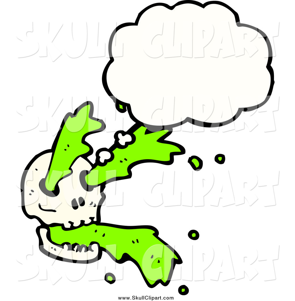 Larger Preview Vector Of A Skull With Green Slime And Clipart