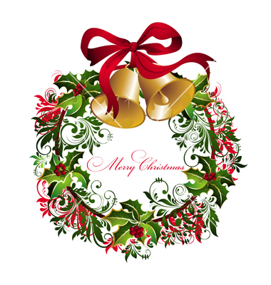 Merry Christmas Wreath Vector Art   Download Background Vectors    
