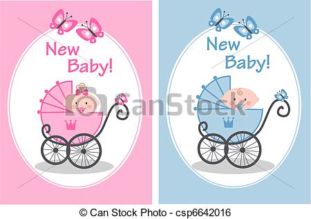 New Baby   Newborn Baby Girl And Baby Boy Csp6642016   Search Clipart    