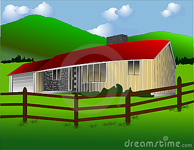 Ranch House Clip Art Ranch Stock Illustrations Vectors   Clipart