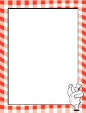 Red Gingham Border With Chef