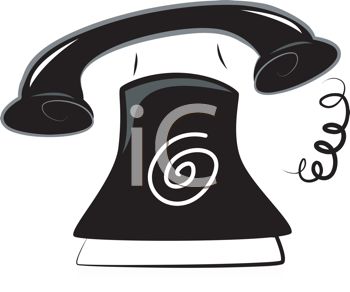 Royalty Free Clip Art Image  Stylized Phone Ringing Design Element