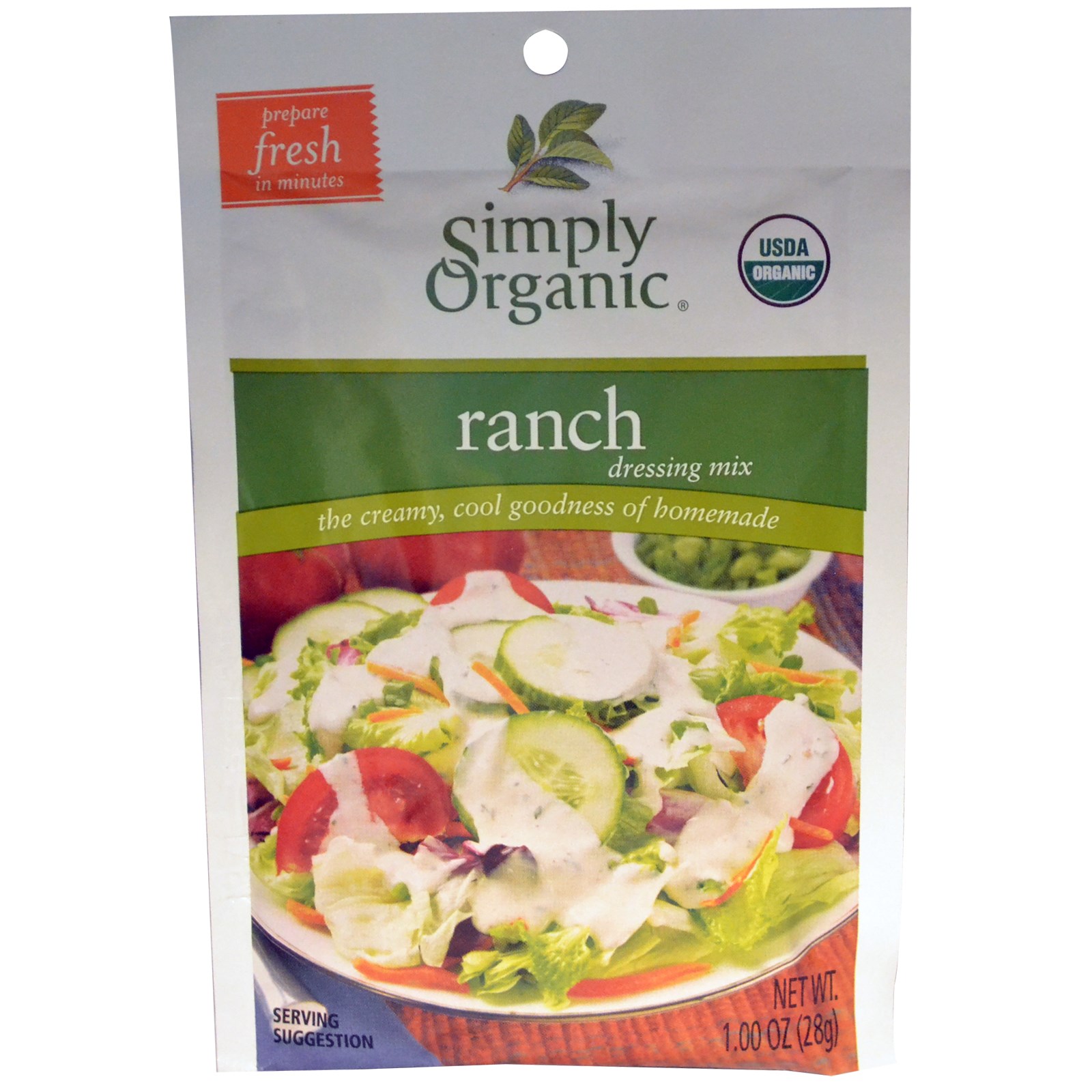 Simply Organic Ranch Dressing Mix 12 Packets 1 00 Oz  28 G  Each