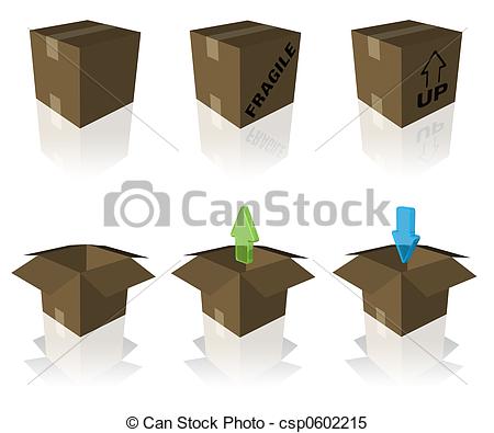 Styles Of Shipping And Receiving Boxes    Csp0602215   Search Clipart