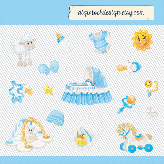 To Baby Clipart  Baby Boy Clipart  Baby Things Digital Images  Newborn    