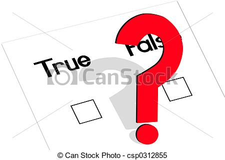 True Or False Clipart True And False Question With A