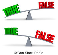 Weighing True Or False Set   A Bright Green True And A Red   