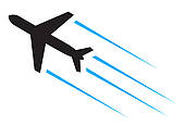 White Airplane Clipart No Background