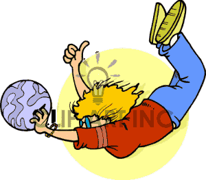 Women Falling With Fingers Stuck In Bowling Ball