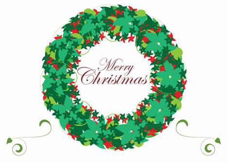 Wreath Clip Art Design Picture Decorated Christmas Wreath With    