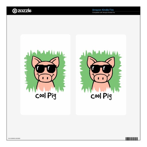Cartoon Clip Art Cool Pig With Sunglasses Skins For Kindle Fire