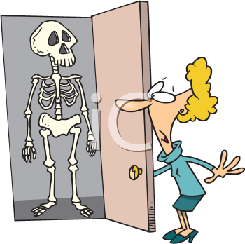Closet Clip Art Image  Skeletons In The Closet