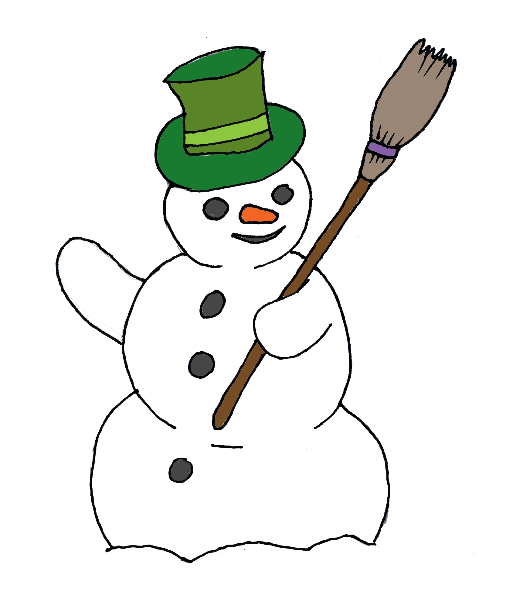 Free Snowman Clipart Black And White   Clipart Panda   Free Clipart