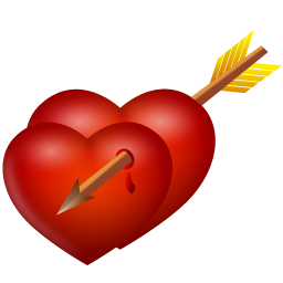 One Arrow Two Hearts Icon Png Clipart Image   Iconbug Com