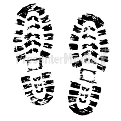 Pair Boot Prints   Signs And Symbols   Great Clipart For Presentations