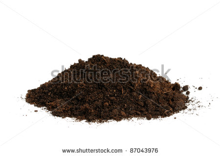 Pile Of Soil Isolated On White Background   Stock Photo