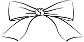 Simple Black And White Bow Clipart Gossamer White Bow Clipart